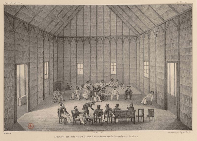 Assemblée des Chefs des Îles Sandwich en conférence avec le Commandant de la Vénus